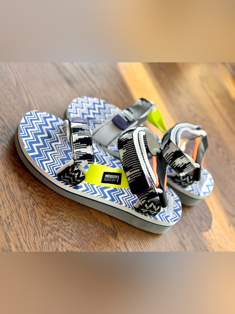 Suicoke x Missoni Unisex Technical Chevron Sandals - M8 / W10